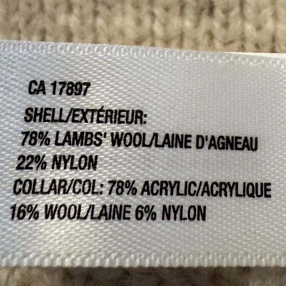 ✨ Gap Lambswool Asymmetrical Zip Cardigan - Cozy Sherpa Collar - XS - Picture 14 of 16